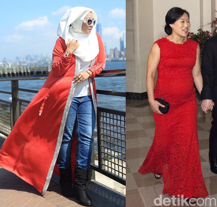 Foto: Beda Gaya Istri Bos Facebook Vs Bos First Travel