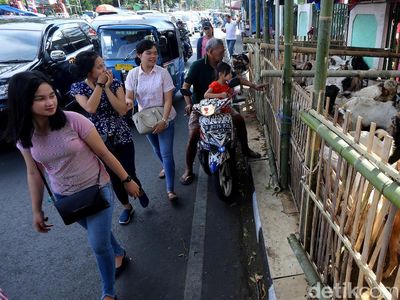 Ketika Trotoar Dijadikan Lapak Hewan Kurban