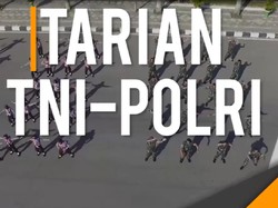Video TNI dan Polri Bersatu dalam Goyang Turun-Naik