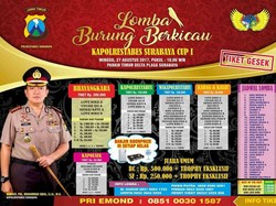 1.000 Pecinta Burung Berkicau Ikuti Kapolrestabes Surabaya Cup I