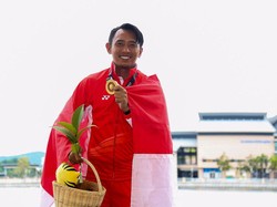 Indonesia Raya Berkumandang di Venue Ski Air