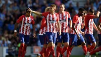 Meski sama sekali tidak belanja karena tengah menjalani hukuman, Atletico Madrid masih punya skuat yang cukup mahal. Nilainya mencapai 209,7 juta pound sterling. (Adam Holt / Action Images via Reuters)