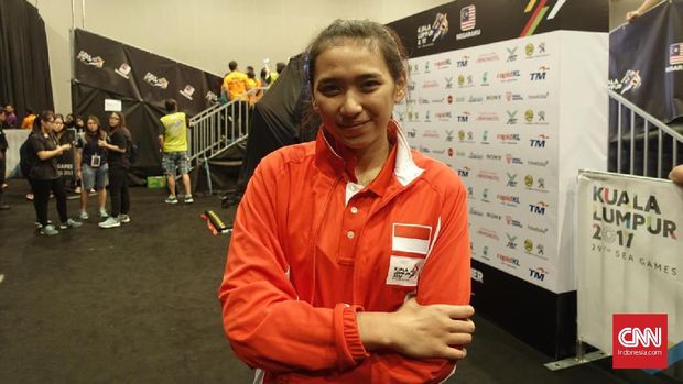 Yolla Yuliana, Indonesian female volleyball athlete at the 2017 SEA Games.