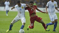 Indonesia tersingkir setelah kalah 0-1 saat menghadapi Malaysia di Stadion Shah Alam, Sabtu (26/8/2017) malam, di semifinal SEA Games 2017. Foto: Wahyu Putro A/Antara Foto