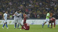Dengan kekalahan ini, Indonesia harus berhadapan dengan Mayanmar di perebutan medali perunggu pada Selasa (29/8) mendatang. Foto: Wahyu Putro A/Antara Foto