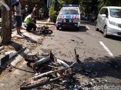 Serempetan, Dua Sepeda Motor Hangus Terbakar di Boyolali