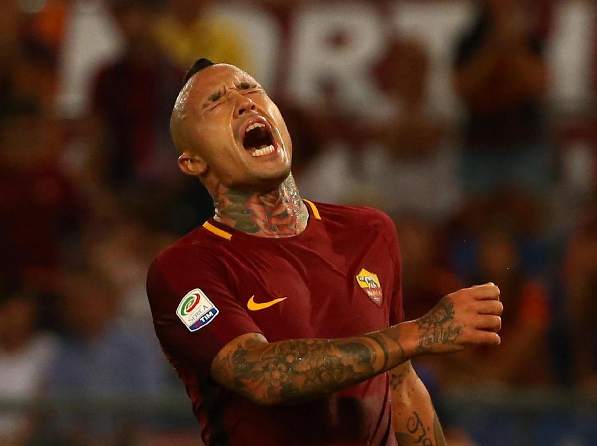 Pemain AS Roma, Radja Nainggolan (Foto: Alessandro Bianchi/Reuters)