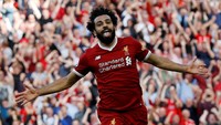 Mohamed Salah tampil cemerlang saat Liverpool menggasak Arsenal 4-0. Salah bikin satu gol dan satu assist (REUTERS/Phil Noble)