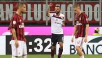 Joao Pedro merayakan gol yang dia buat. (Marco Luzzani/Getty Images)