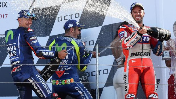 Andrea Dovizioso sedih tak bisa berduel lawan Valentino Rossi di GP San Marino.