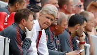 Di Anfield, Arsenal justru menyudahi babak pertama dengan ketinggalan dua gol atas tuan rumah Liverpool. (Foto: Phil Noble/Reuters)