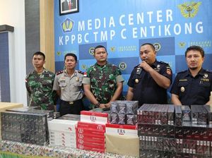 Ratusan Ribu Rokok Ilegal Digagalkan dari Malaysia Via Hutan