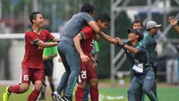 Rezaldi Hehanusa membuat Indonesia memimpin 3-1 pada menit ke-76 yang bertahan hingga pertandingan berakhir (Sigid Kurniawan/Antara Foto)
