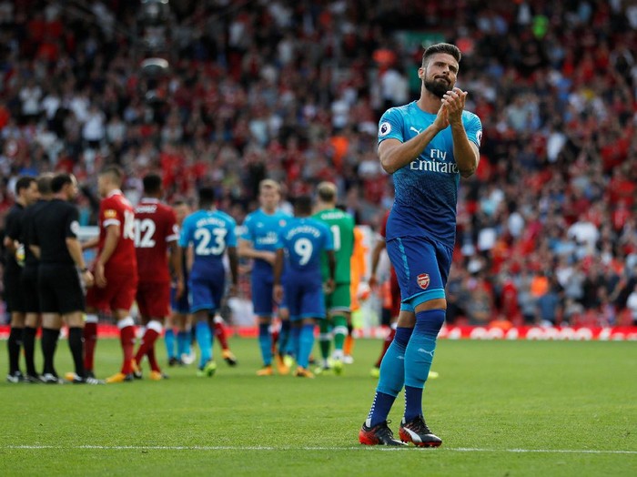 Giroud Akui Malu dengan Performa Arsenal Usai Dipermak Liverpool