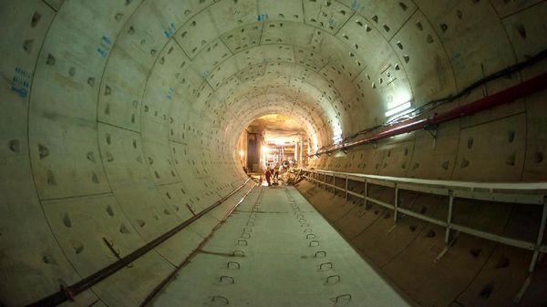 Foto: Perkembangan Terkini Terowongan Bawah Tanah MRT Jakarta