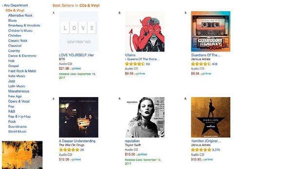 Album BTS menjadi yang terlaris di Amazon.