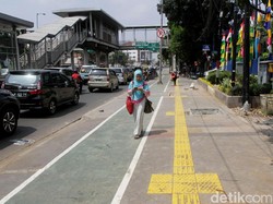 Trotoar di Monas dan Sudirman akan Diperlebar Akhir September