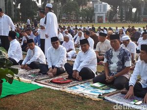 Wakapolri dan Pejabat Polri Salat Idul Adha di Lapangan Bhayangkara