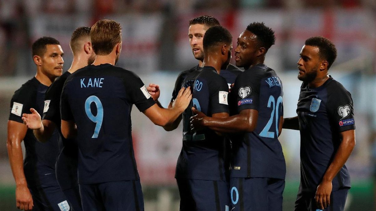 Para pemain timnas Inggris (Foto: Carl Recine/Action Images via Reuters)