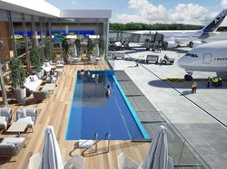 Bandara Ini Bakal Punya Kolam Renang, Pemandangannya Pesawat Parkir