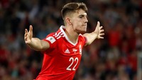Ben Woodburn akan menjadi senjata baru Timnas Wales. Pemain berusia 19 tahun itu dibawa Ryan Giggs ke Kualifikasi Piala Eropa 2020 dengan catatan dua gol dari 10 caps. Terakhir, ia bikin gol ke gawang Trinidad dan Tobago di laga persahabatan. (Foto: John Sibley/Action Images via Reuters)