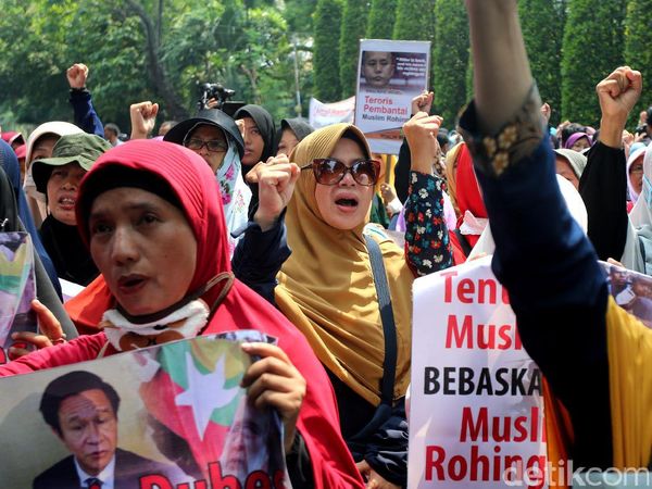 Kedubes Myanmar di Jakarta juga Didemo terkait Rohingya