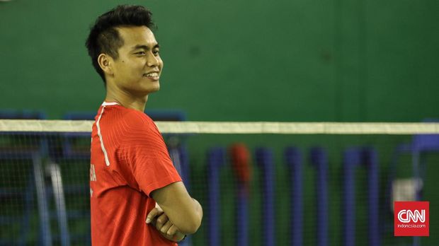 Pemain Badminton Tontowi Ahmad saat ditemui di Cipayung, Jakarta Timur, Selasa (5/9).