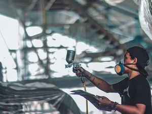 Intip Proses Panjang Pembuatan Mural Pesawat Warkop DKI Reborn