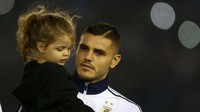 Pada laga ini, pelatih Jorge Sampaoli memasang Mauro Icardi sebagai ujung tombak. Icardi disokong Messi dan Paulo Dybala di lini serang. Foto: Marcos Brindicci/Reuters