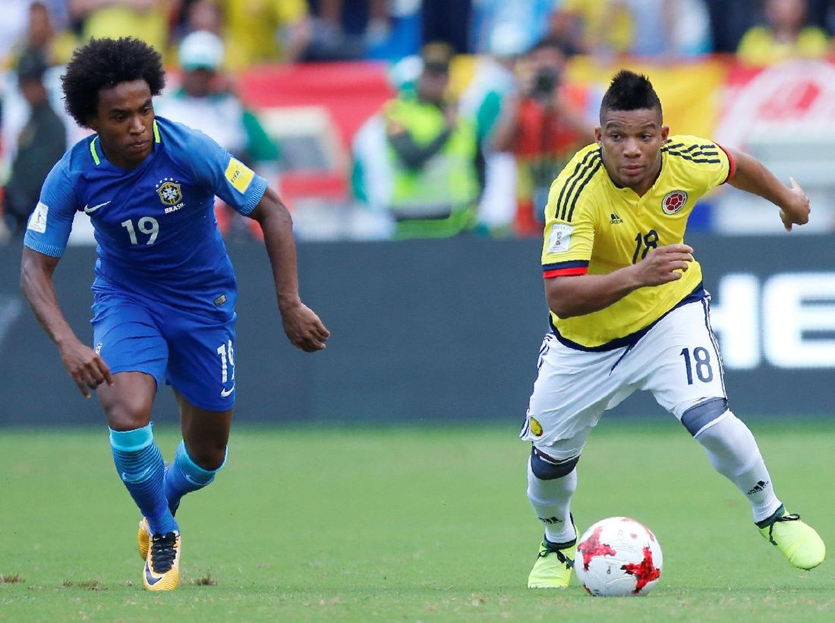 Pemain timnas Brasil, Willian (Foto: Henry Romero/Reuters)