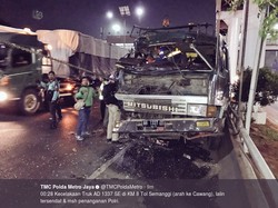 Kecelakaan Truk, Tol Semanggi Arah Cawang Macet