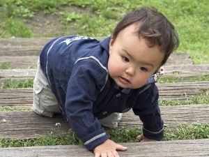 Hap! Hap! Energiknya Bayi 8 Bulan Ini Belajar Menaiki Tangga Hap! Hap! Energiknya Bayi 8 Bulan Ini Belajar Menaiki Tangga