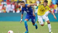Di kubu Brasil, Neymar adalah bintang utamanya. Seperti James di Kolombia, Neymar juga diberi kepercayaan memakai jersey nomor 10 di Brasil. (Foto: Henry Romero/REUTERS)