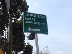 Bikin Bingung, Rambu Lalin ke Lampung Lewat Bekasi Ditutup