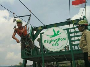 Ini Flying Fox Terpanjang di Asia Tenggara, Ada di Gunungkidul