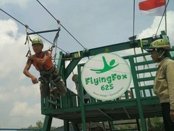 Ini Flying Fox Terpanjang di Asia Tenggara, Ada di Gunungkidul