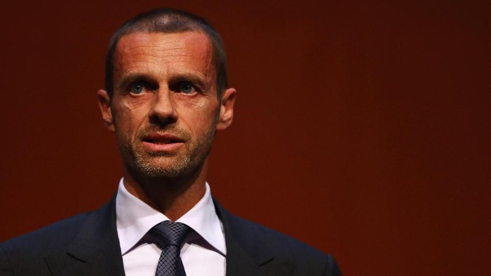 ROTTERDAM, NETHERLANDS - NOVEMBER 08:  UEFA President, Aleksander Ceferin speaks on stage during the UEFA Womens EURO 2017 Final Tournament Draw held at the Luxor Theater on November 8, 2016 in Rotterdam, Netherlands.  (Photo by Dean Mouhtaropoulos/Getty Images)