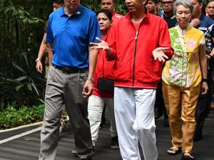 Merah-Putih dari Kepala sampai Kaki, Begini Gaya Jokowi di Singapura
