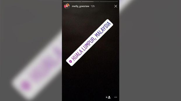 Melly Goeslaw sudah tiba di Kuala Lumpur.