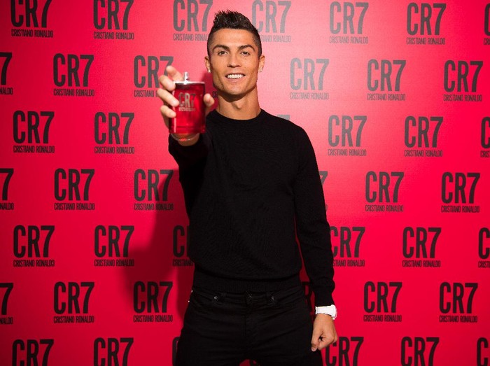 MADRID, SPAIN - SEPTEMBER 07:  Crisitiano Ronaldo celebrates the launch of his new fragrance CR7 on September 7, 2017 in Madrid, Spain.  (Photo by David Ramos/Getty Images for CR7)