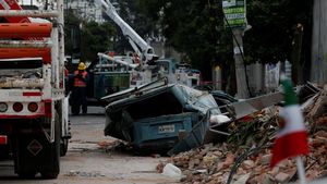 Potret Paniknya Warga Meksiko Saat  Diguncang Gempa 8 SR