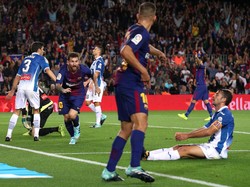Messi Hat-trick, Barcelona Benamkan Espanyol 5-0
