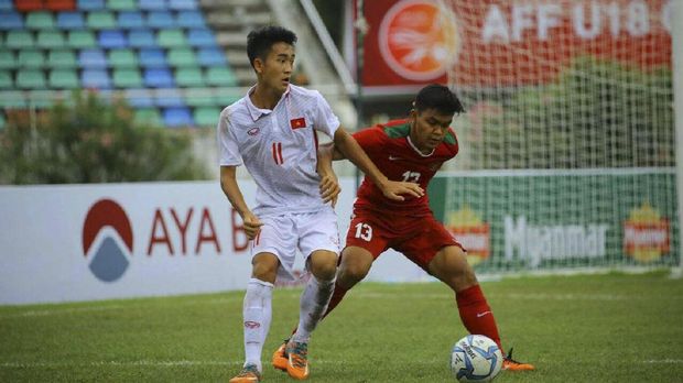 Timnas Vietnam U-19 sempat bereuforia saat mengalahkan Timnas Indonesia U-19 3-0. (