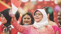Sederhana Banget, Gaya Hijab Halimah Calon Presiden Wanita Pertama Singapura