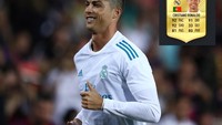 Di posisi paling atas ada Cristiano Ronaldo. Diberi rating 94, perubahan atribut dibanding musim lalu adalah Pace -2, Shooting +1, Passing +1, dan Dribbling -1. (REUTERS/Juan Medina)