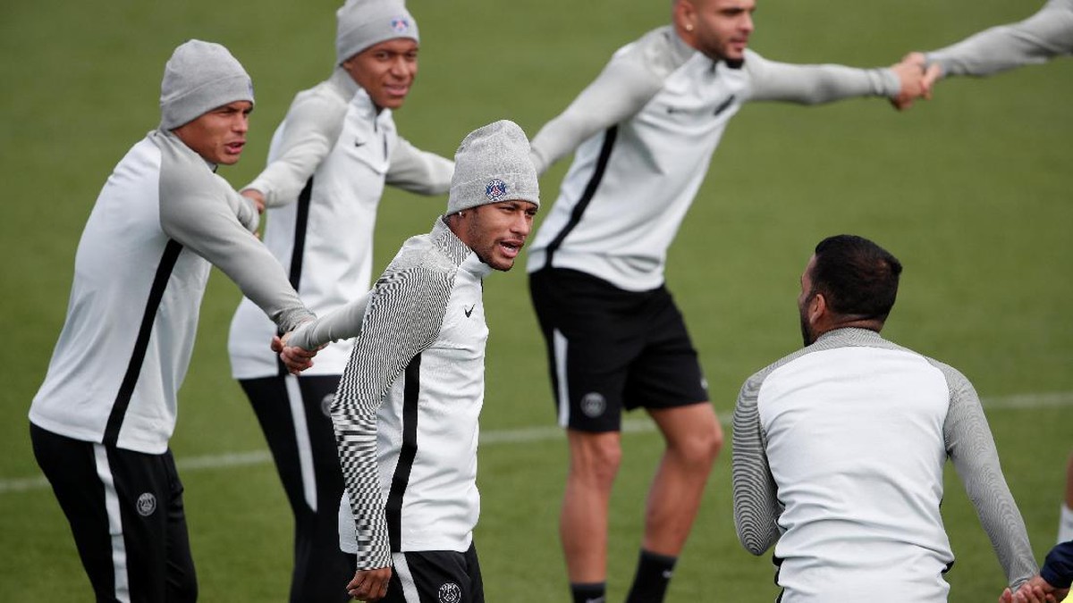 Sesi latihan PSG (Foto: Benoit Tessier/Reuters)
