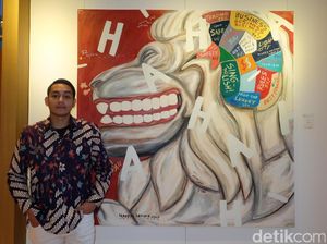 Cerita Naufal Abshar Lukis Merlion di Karya Terbaru Cerita Naufal Abshar Lukis Merlion di Karya Terbaru