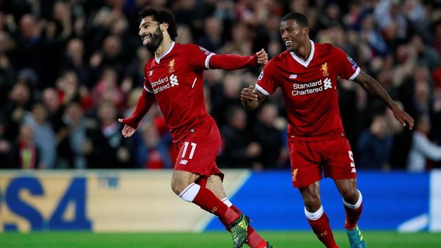 Mohamed Salah sempat membawa Liverpool berbalik unggul 2-1.