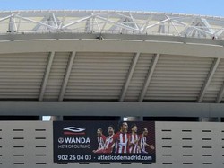 Wanda Metropolitano menjadi markas baru Atletico menggantikan Vicente Calderon (1966-2017). Ini penampakan Wanda Metropolitano saat masih dipoles bulan Mei lalu. (Foto: Gerard Julien/AFP)