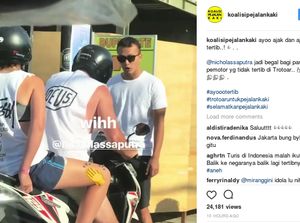 Aksi Rangga AADC Marahi Pemotor yang Serobot Trotoar